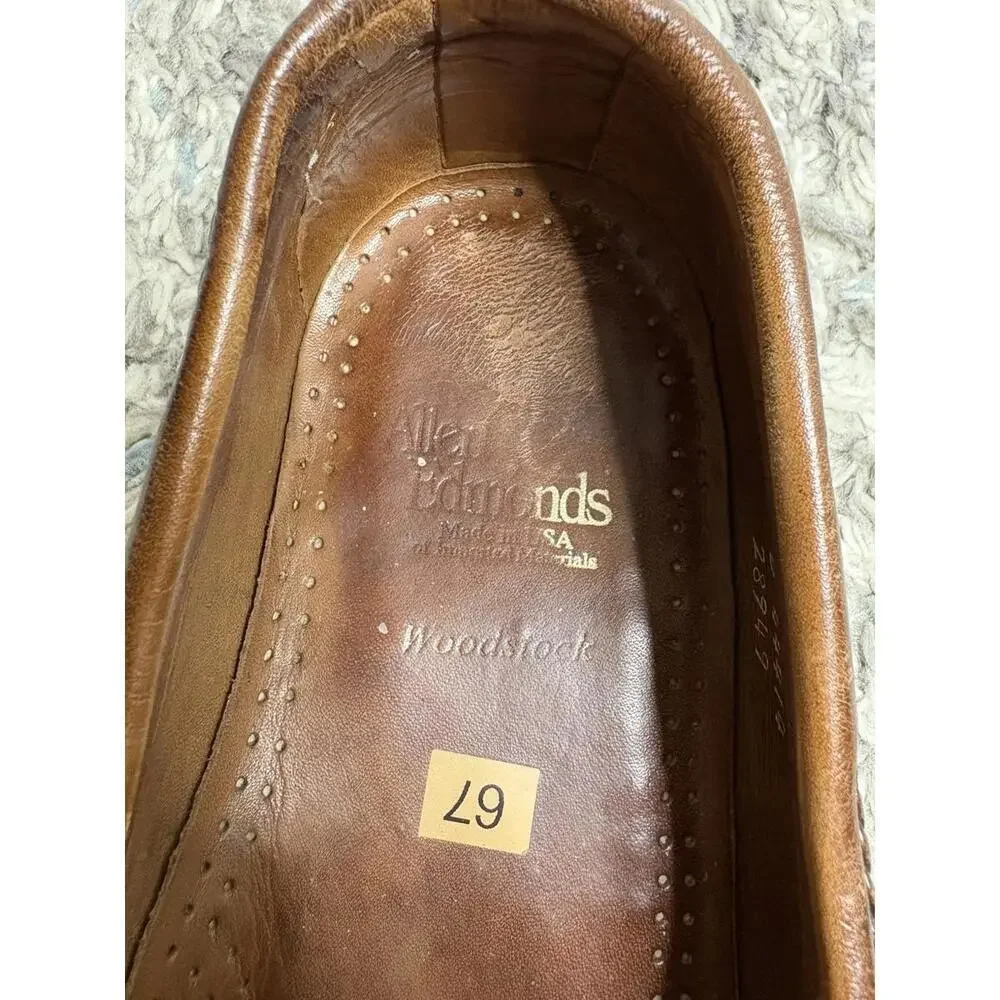 Allen Edmonds Shoes Mens 10.5 Woodstock Penny Loafers Leather Kiltie Braided Tie